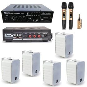 Lastvoice Large Plus Paket-4 Hoparlör ve Anfi Anons Ses Sistemi Seti