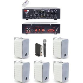 Lastvoice Large Plus Paket-4 Hoparlör ve Anfi Anons Ses Sistemi Seti