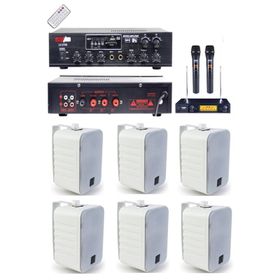 Lastvoice Large Plus Paket-5 Hoparlör ve Anfi Anons Ses Sistemi Seti