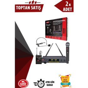 Lastvoice LV-502EH El ve Kafa Çiftli UHF Telsiz Mikrofon