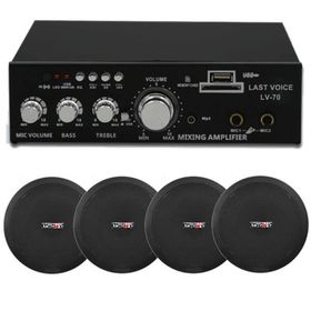 Lastvoice Small-3 Tavan Hoparlör ve Anfi Ses Sistemi Paketi