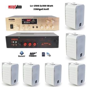 Lastvoice Soft Paket-4 Hoparlör ve Anfi Mağaza Ses Sistemi