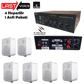 Lastvoice Soft Paket-4 Hoparlör ve Anfi Mağaza Ses Sistemi