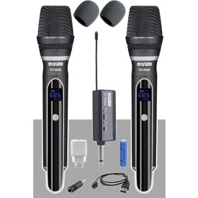 Lastvoice TX-102E Çok Amaçlı Uhf Telsiz Kablosuz Çiftli El Mikrofon