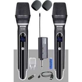 Lastvoice TX-102EE El Tipi Telsiz Kablosuz Şarjlı Çift Mikrofon Seti