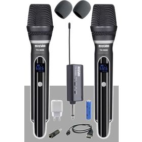 Lastvoice TX-102EE El Tipi Telsiz Kablosuz Şarjlı Çift Mikrofon Seti