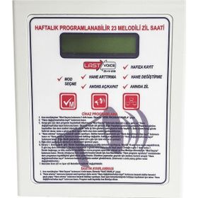 Lastvoice ZS10 Programlanabilir 23 Melodi Okul Zil Saati