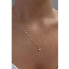 Latif Kuyumculuk 14 Ayar 1,34 gr Altın Tek Taş Kolye