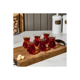 Lav 165 ml Şeffaf 6'lı Çay Bardağı