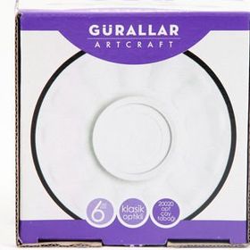Lav 20020 6'lı Cam Çay Tabağı Seti