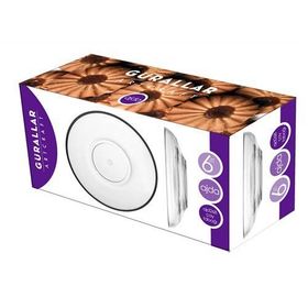 Lav AJD268 6'lı Cam Çay Tabağı Seti