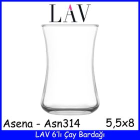 Lav Asena 6'lı Çay Bardağı