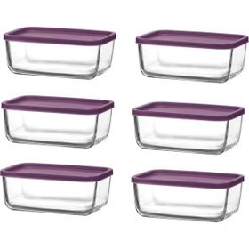 Lav Cube 1170 cc Pembe/Lila Kapaklı Saklama Kabı