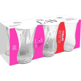 Lav Optikli 6'lı Çay Bardağı