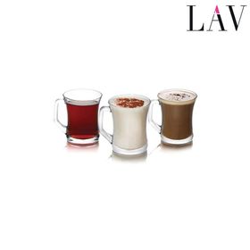 Lav Zen Plus 3'lü Kulplu Cam Bardak