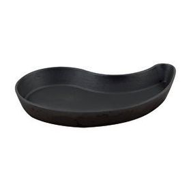 Lava 10x20 CM Siyah Döküm Damla Formlu Yingyang Fajita Tabağı