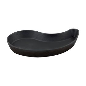 Lava 10x20 CM Siyah Döküm Damla Formlu Yingyang Fajita Tabağı