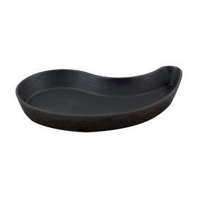 Lava 10x20 CM Siyah Döküm Damla Formlu Yingyang Fajita Tabağı