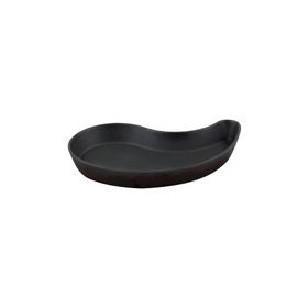 Lava 10x20 CM Siyah Döküm Damla Formlu Yingyang Fajita Tabağı