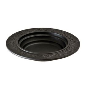 Lava 18 cm Siyah Döküm Oval Döner Sos Tabağı