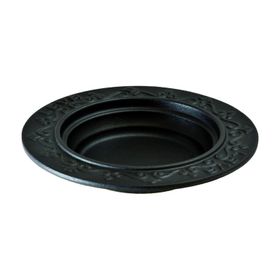 Lava 18 cm Siyah Döküm Oval Döner Sos Tabağı