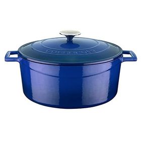 Lava 28 CM Mavi Metal Döküm Yuvarlak Tencere
