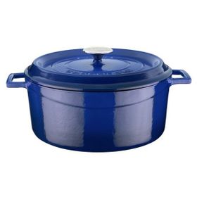 Lava 28 cm Mavi Trendy Döküm Derin Yuvarlak Tencere