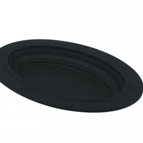 Lava 28x20 cm Siyah Döküm Oval Döner Kebap Tabağı