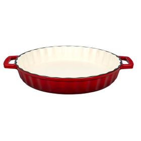 Lava 30 cm Kırmızı Yuvarlak Tepsi