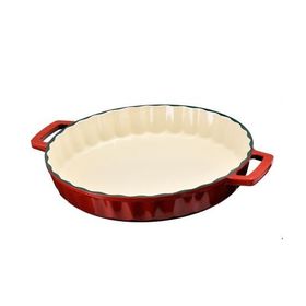 Lava 30 cm Kırmızı Yuvarlak Tepsi