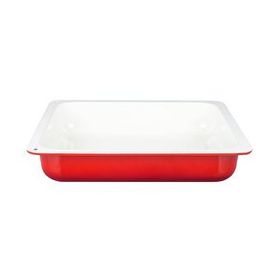 Lava 35x32 CM Kırmızı Döküm Dikdörtgen 2/3 Gastronomi Küvet