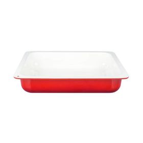 Lava 35x32 CM Kırmızı Döküm Dikdörtgen 2/3 Gastronomi Küvet