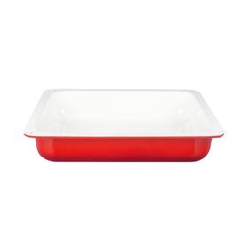 Lava 35x32 CM Kırmızı Döküm Dikdörtgen 2/3 Gastronomi Küvet