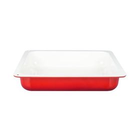Lava 35x32 CM Kırmızı Döküm Dikdörtgen 2/3 Gastronomi Küvet