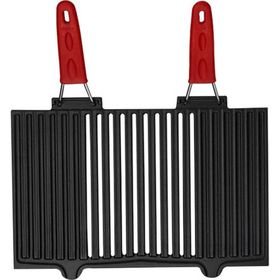 Lava 40x25 cm Çift Silikon Saplı Dikdörtgen Mangal Izgarası