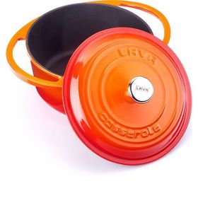 Lava Çap 20 cm Turuncu Döküm Yuvarlak Tencere