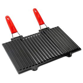Lava Çift Silikon Kulplu 40x25 cm Döküm Mangal Izgarası