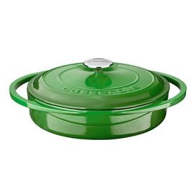 Lava Çok Amaçlı Yayvan Demir Kapak Heritage Serisi Çap 28 cm Yeşil Döküm Tencere