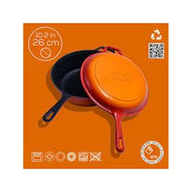 Lava Combo Derin Tava ve 26 cm Turuncu Saplı Tencere