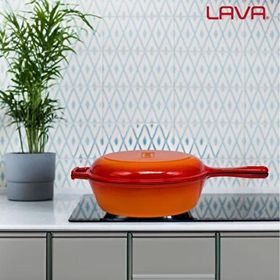 Lava Combo Derin Tava ve 26 cm Turuncu Saplı Tencere