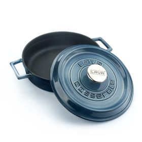Lava Döküm 24 cm Majolica Gri Yuvarlak Tencere