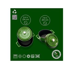 Lava Döküm 2X Trendy Serisi 5 Parça Yeşil Tencere Seti