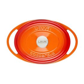 Lava Döküm Demir Kapak Heritage Serisi 22x28 cm Oval Tencere