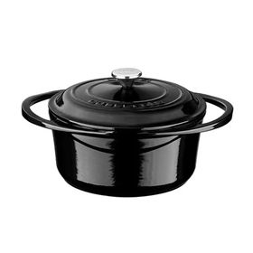 Lava Döküm Demir Kapak Heritage Serisi Çap 24 cm Siyah Döküm Yuvarlak Tencere