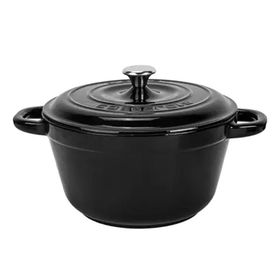 Lava Döküm Demir Kapak New Heritage Serisi Çap 22 cm Siyah Döküm Yuvarlak Tencere
