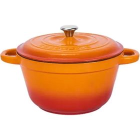 Lava Döküm Demir Kapak New Heritage Serisi Çap 24 cm Turuncu Döküm Yuvarlak Tencere