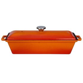 Lava Döküm Ekmek Kabı Terrine 11x29 cm Turuncu