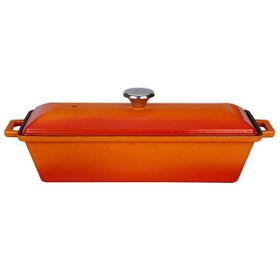 Lava Döküm Ekmek Kabı Terrine 11x29 cm Turuncu
