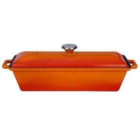 Lava Döküm Ekmek Kabı Terrine 11x29 cm Turuncu