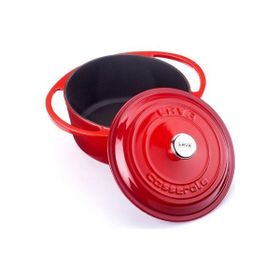 Lava Döküm Kırmızı 20 cm Yuvarlak Tencere